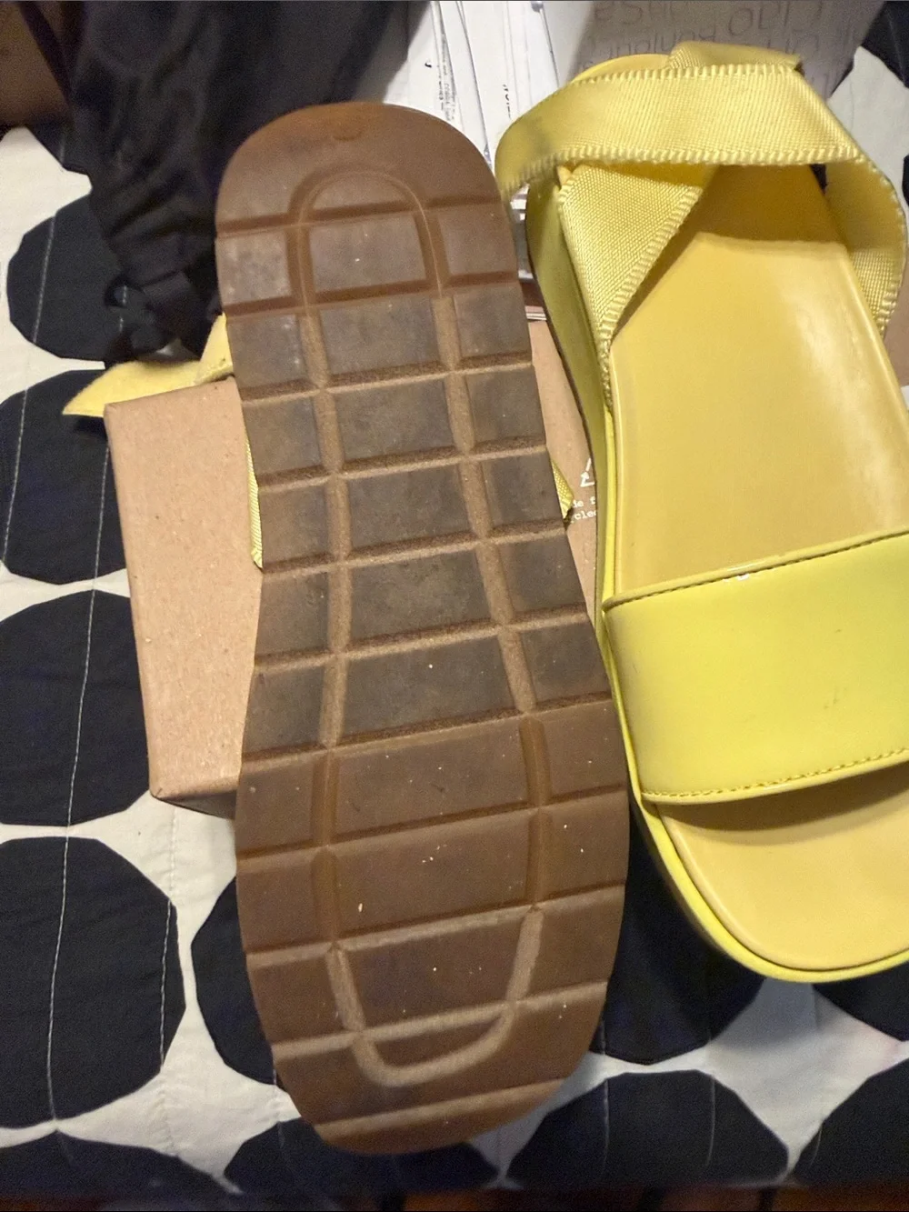 UGG Yellow Double-Strap Slide Sandals